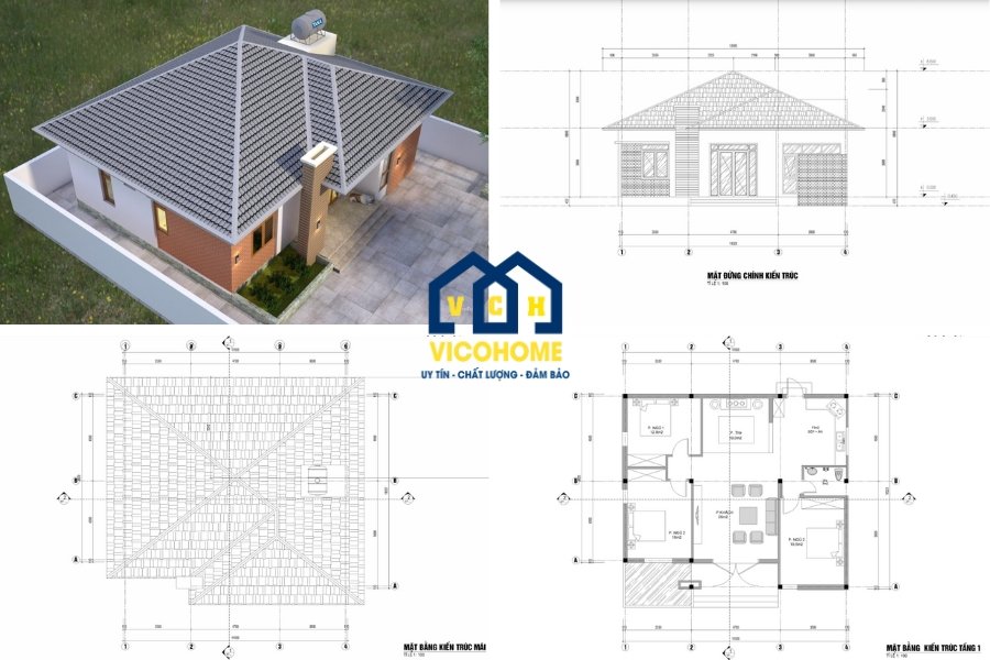 Xác định công năng khi thiết kế nhà mái Nhật 1 tầng